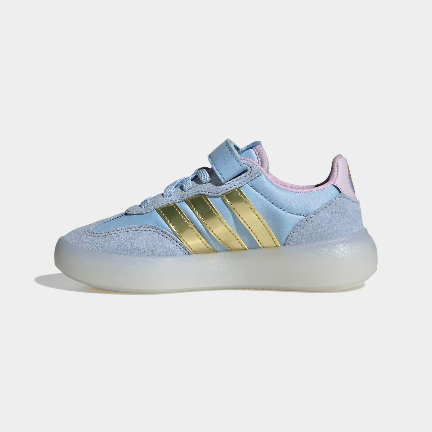 Детские кроссовки с декором Frozen Adidas Sportswear, Glow Blue/Gold Metallic/Ice Lavender — фото 3