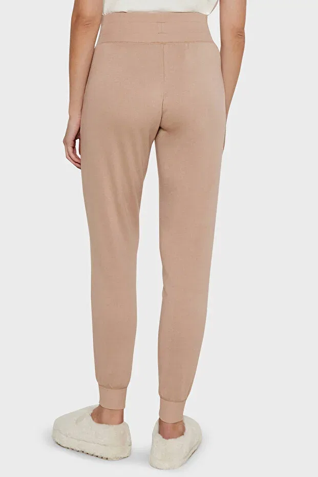 Женские брюки-джоггеры хлопковые Emporio Armani, Beige — фото 2