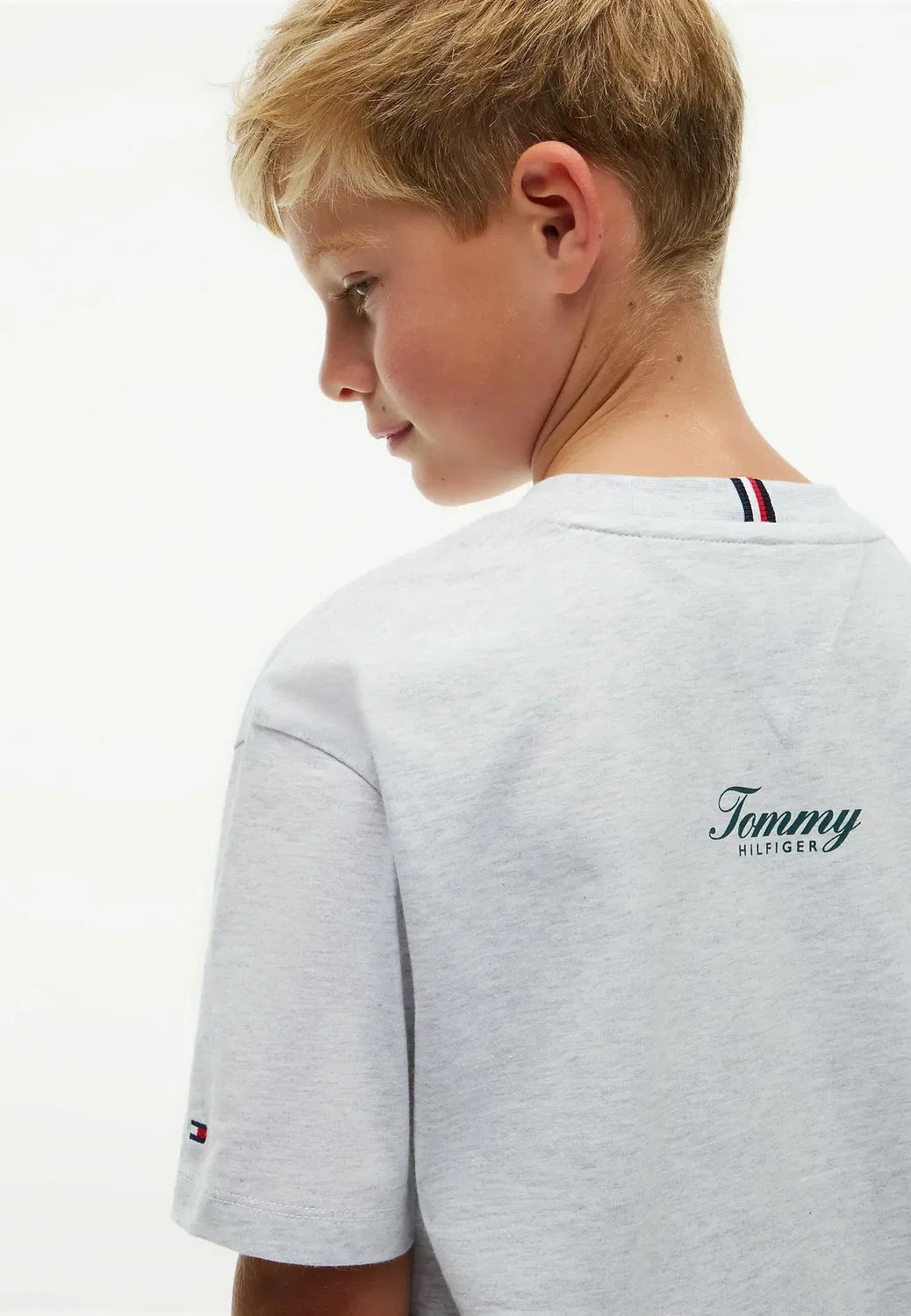 Футболка с логотипом в стиле граффити - футболка с принтом Tommy Hilfiger, Grey Heather — фото 4