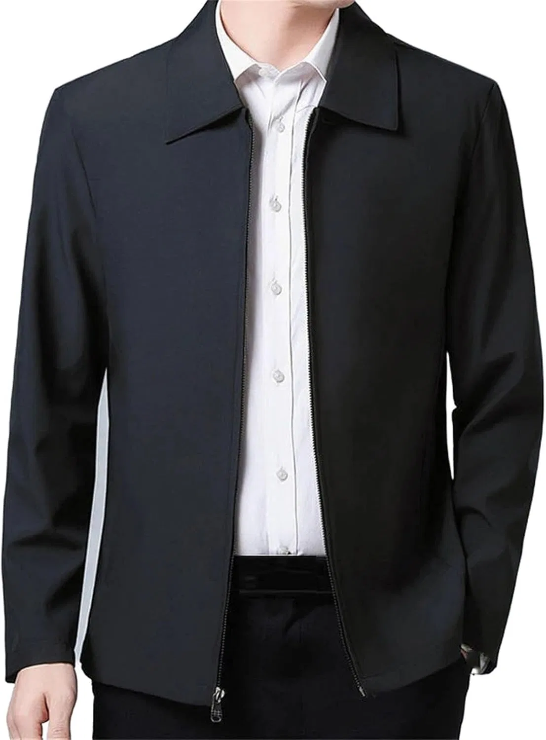Мужская куртка-бомбер с воротником-стойкой, Black Lapel