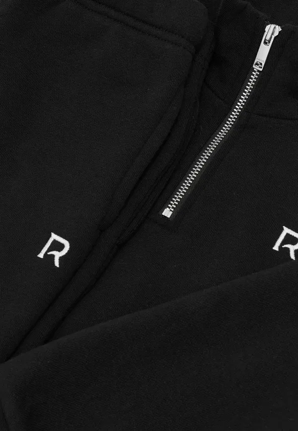 Спортивный костюм хлопок Reiss Sulley half-zip logo tracksuit set, черный — фото 4