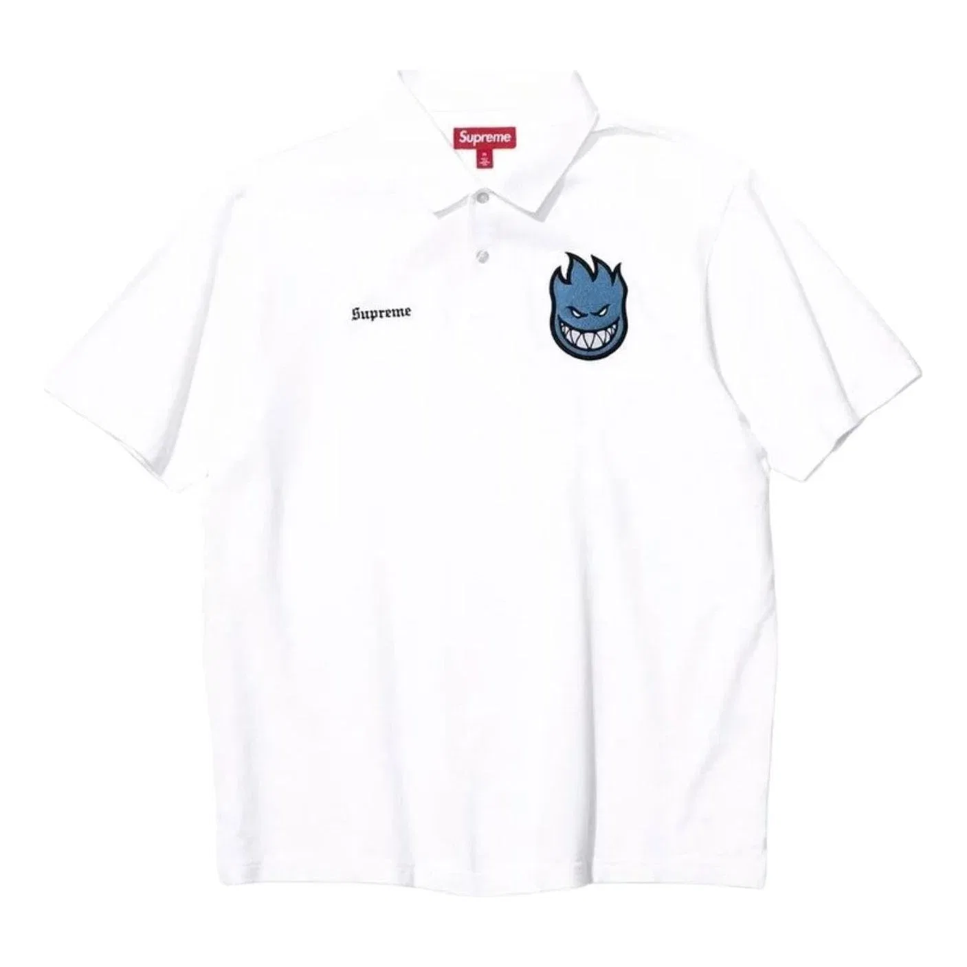 Мужское поло с принтом Supreme x Spitfire SS26 Polo, белый