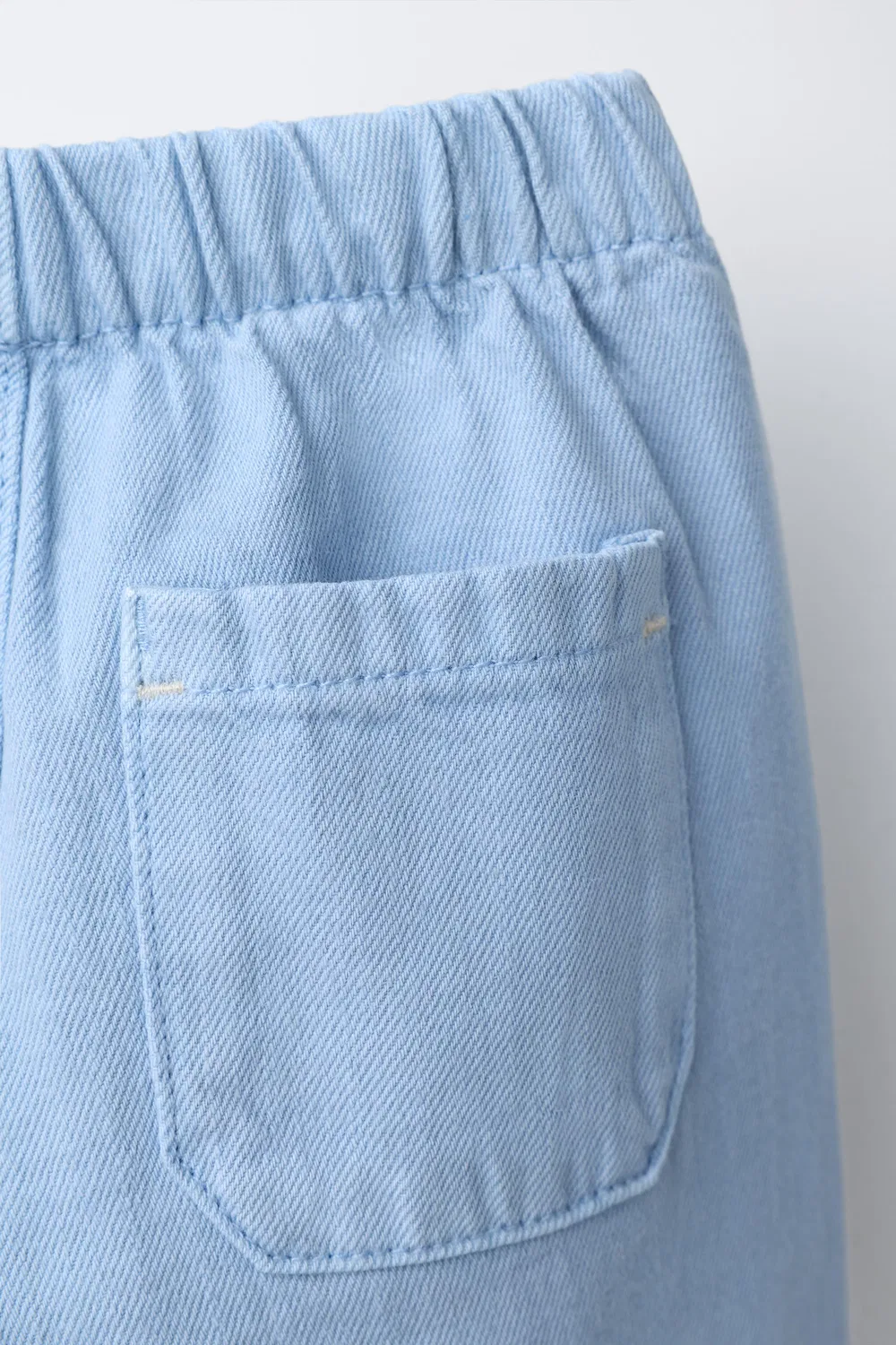 Брюки из саржи свободного кроя ZARA, Bluish — фото 4