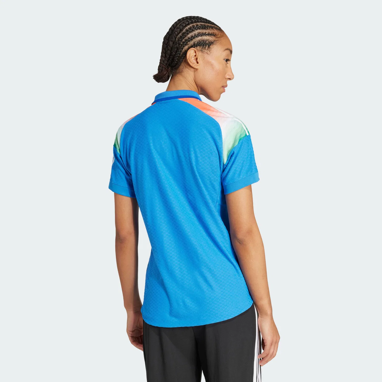 Мужская футболка с принтом India Cricket One Day International Adidas, Blau — фото 3