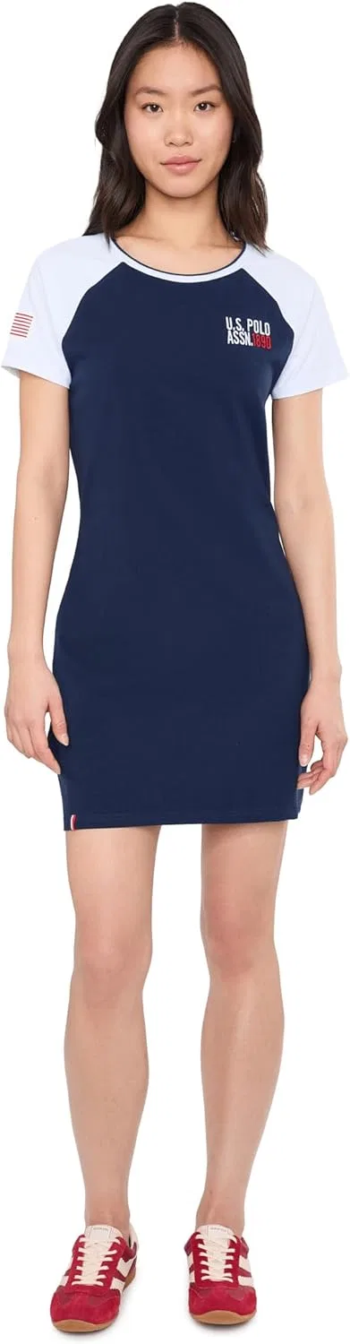 Женское платье-футболка с флагом U.S. Polo Assn., Evening Blue — фото 2
