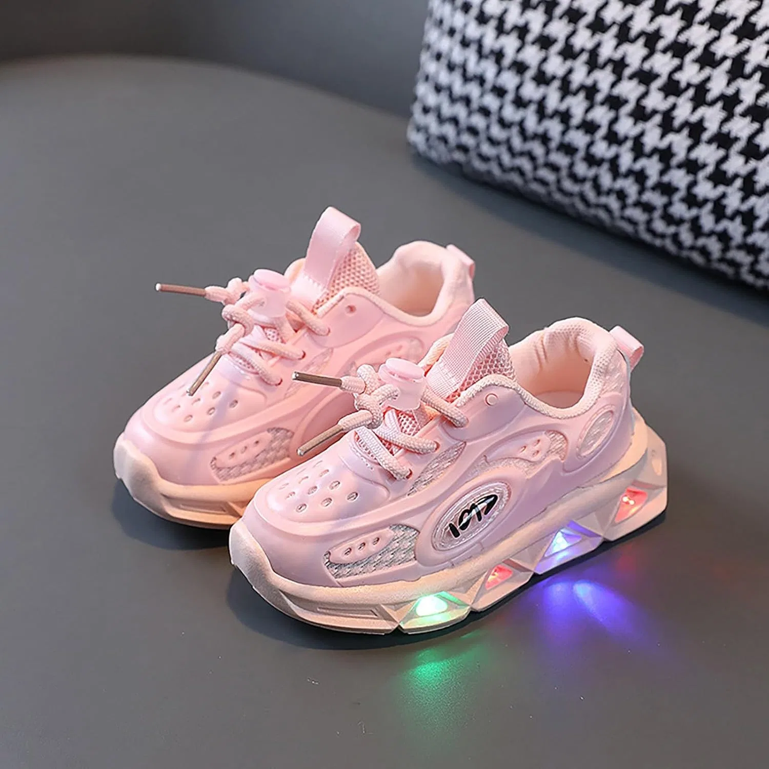 Детские кроссовки для мальчиков с легким надеванием, Pink — фото 3
