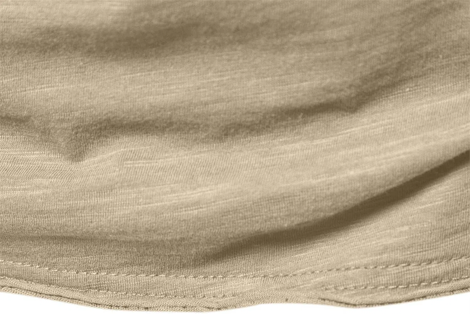 Мужская футболка с V-образным вырезом хлопковая, A-khaki — фото 2