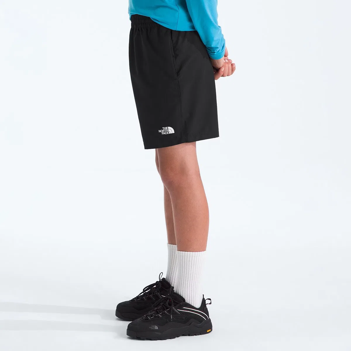 Детские шорты для мальчиков с технологией FlashDry-XD The North Face, TNF Black Logo Weather Topo Phantom Print — фото 4