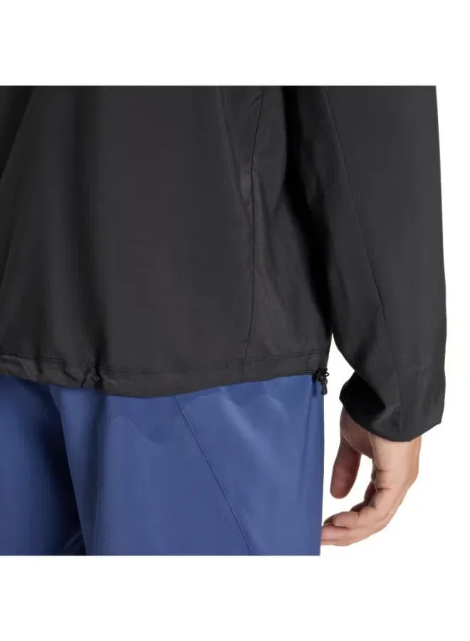 Куртка ветровка с длинным рукавом Adi365 Running Essentials Adidas, черный — фото 4