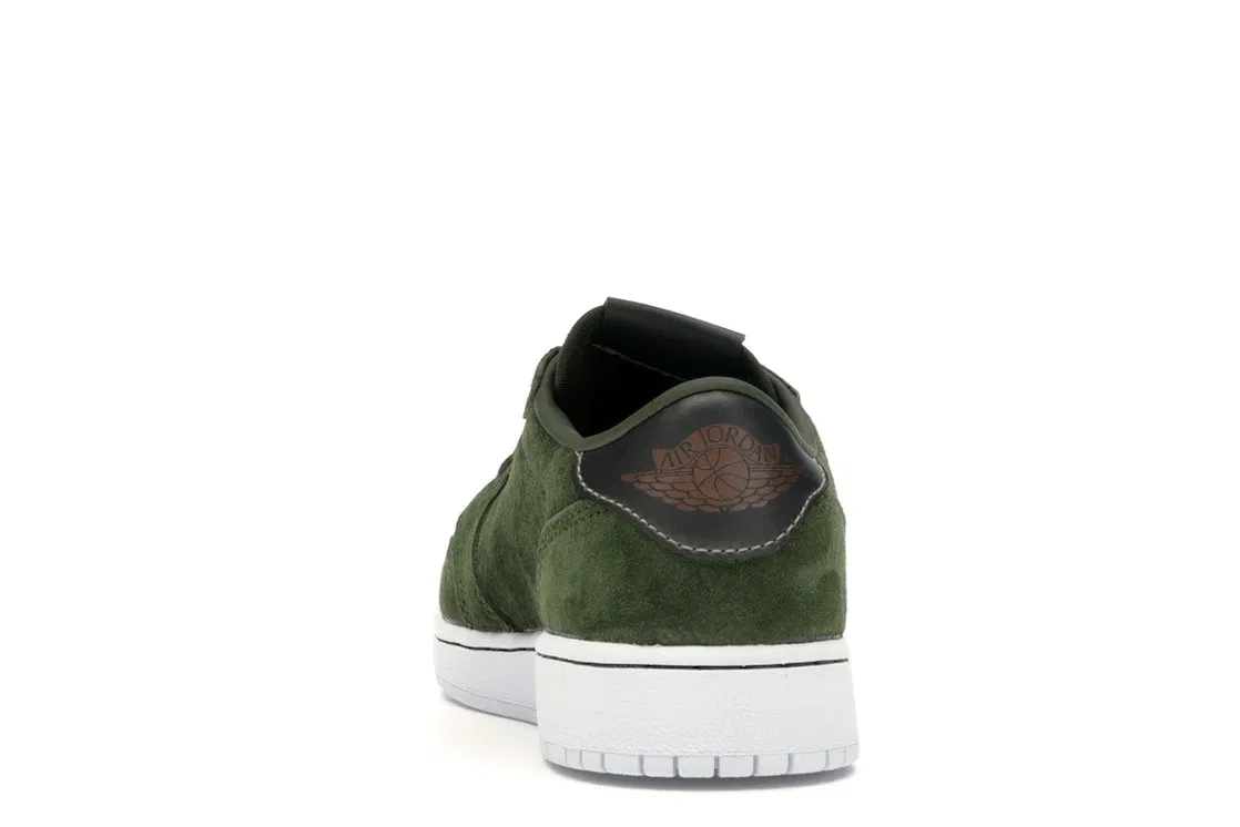 Детские кроссовки без свуша Legion Green Jordan 1 Retro Low NS Jordan, Legion Green Metallic Red Bronze White — фото 4