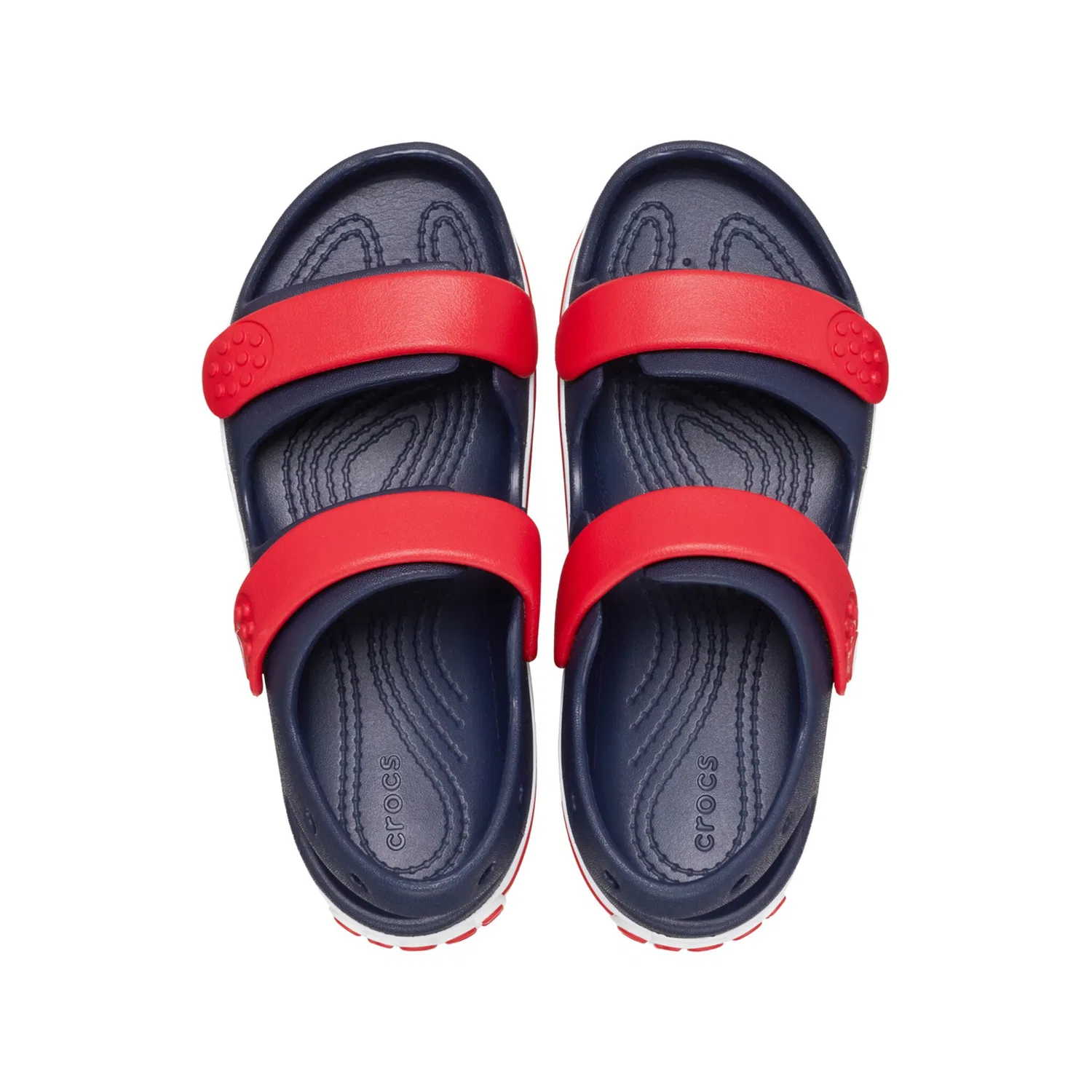 Детские сабо с вентиляционными отверстиями Crocs, Navy Blue/Red — фото 4