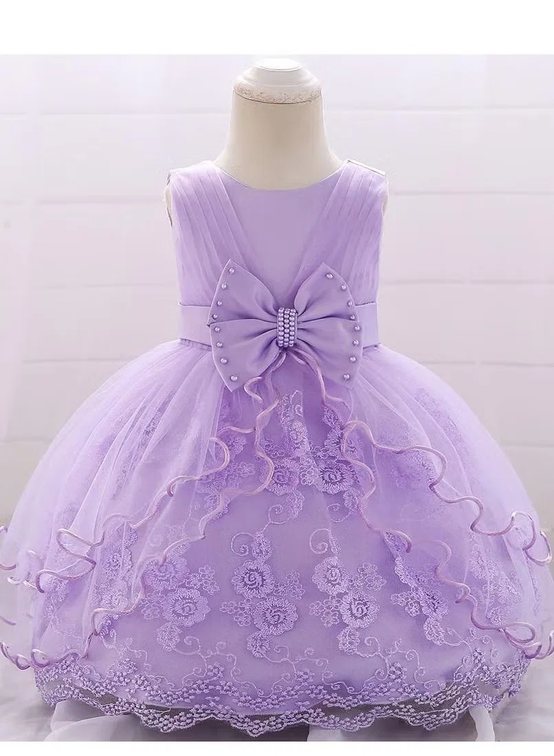 Платье для новорожденной с пышной юбкой Best Gift Fashion, фиолетовый