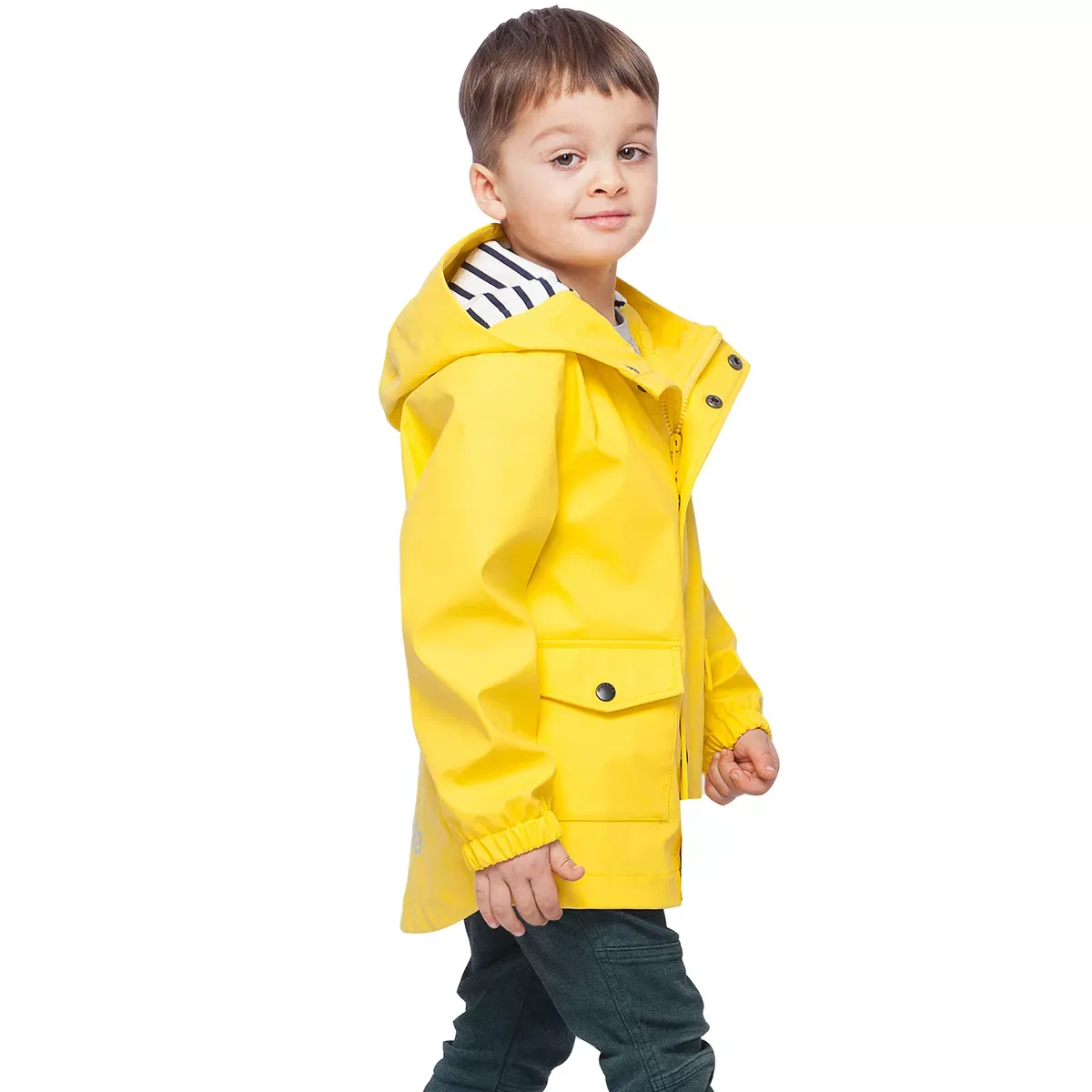 Детский дождевик для мальчиков водонепроницаемый Rokka&Rolla, Lemon Chrome — фото 4