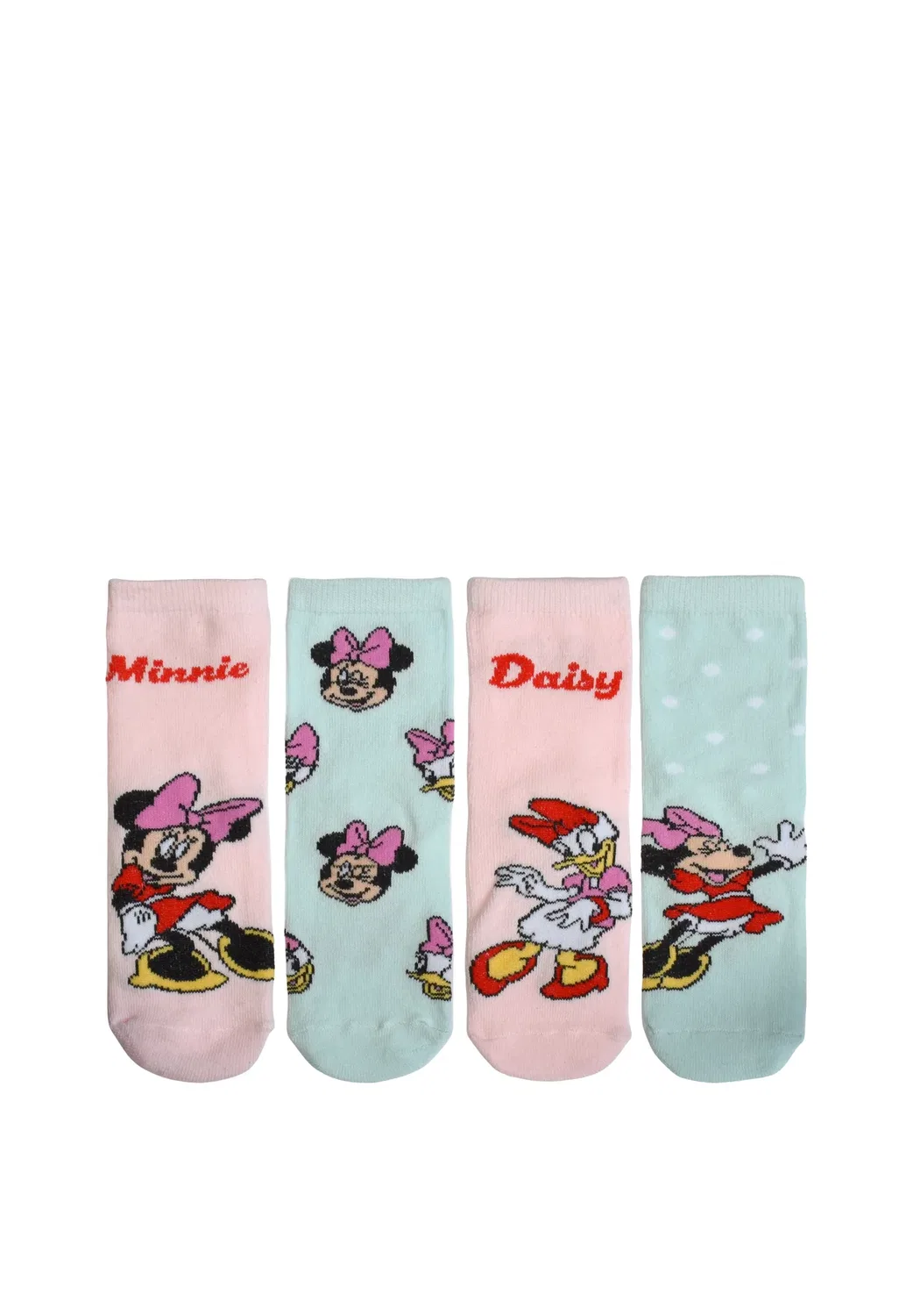 4Er pack minnie mouse daisy duck socken sneaker söckchen - socks Disney, Rosa Grün — фото 4