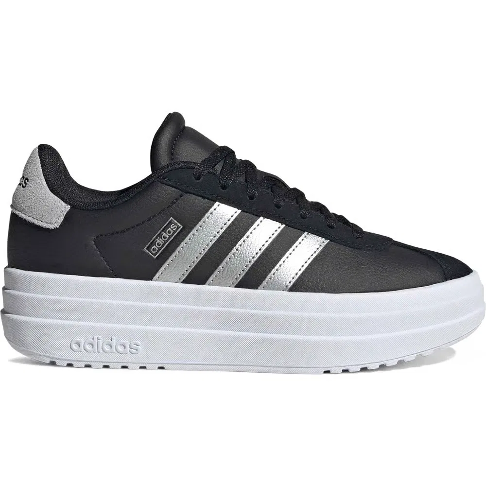 Детские кроссовки VL Court Bold Adidas, Black/Silver/White — фото 2