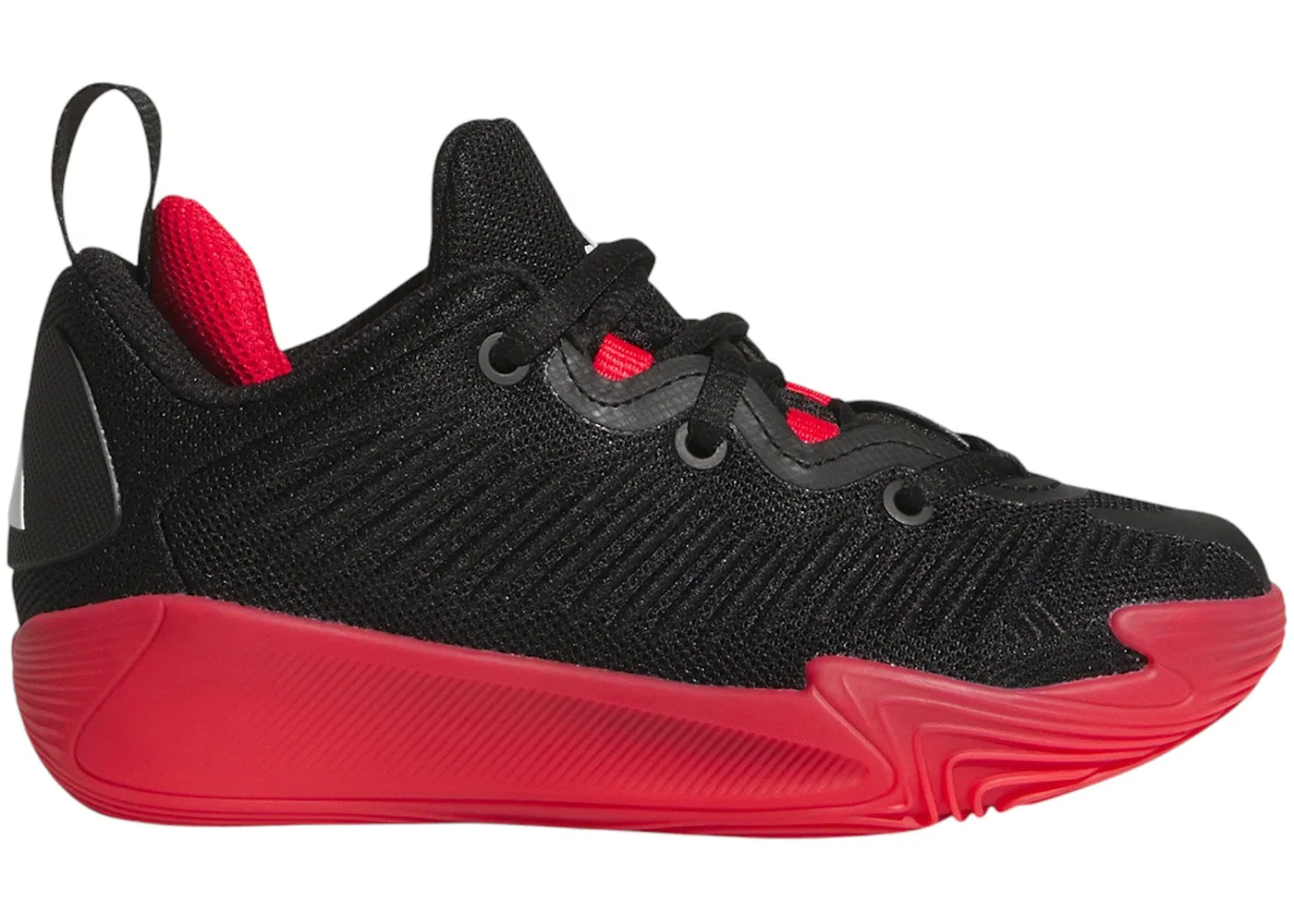 Детские кроссовки для мальчиков с контрастными вставками Adidas Initiation, Core Black Cloud White Pure Ruby