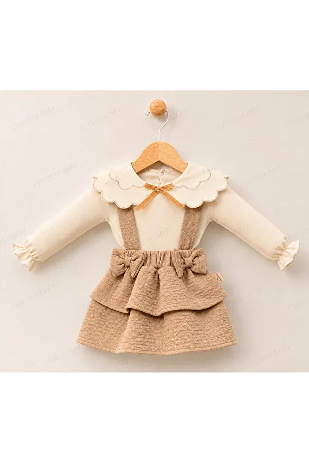 Детский комплект для девочек из хлопка Minicayzen, Beige