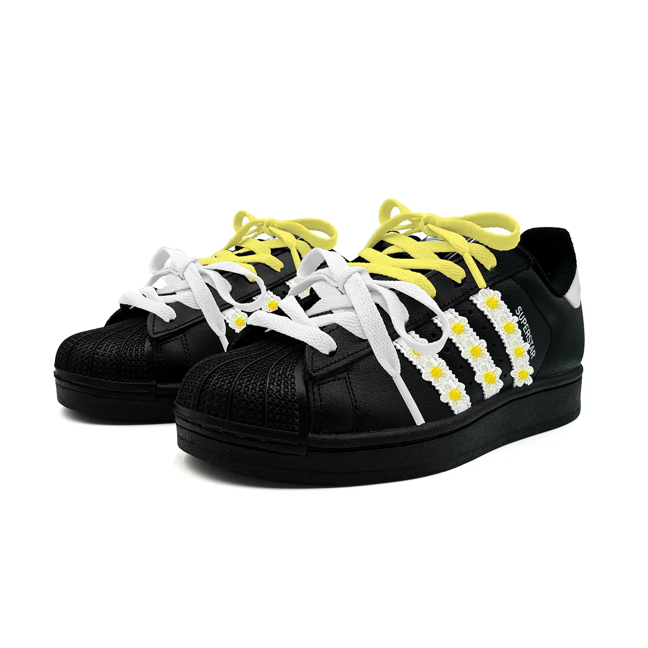 Кроссовки детские Superstar 2, Adidas Originals, Black Yellow — фото 4