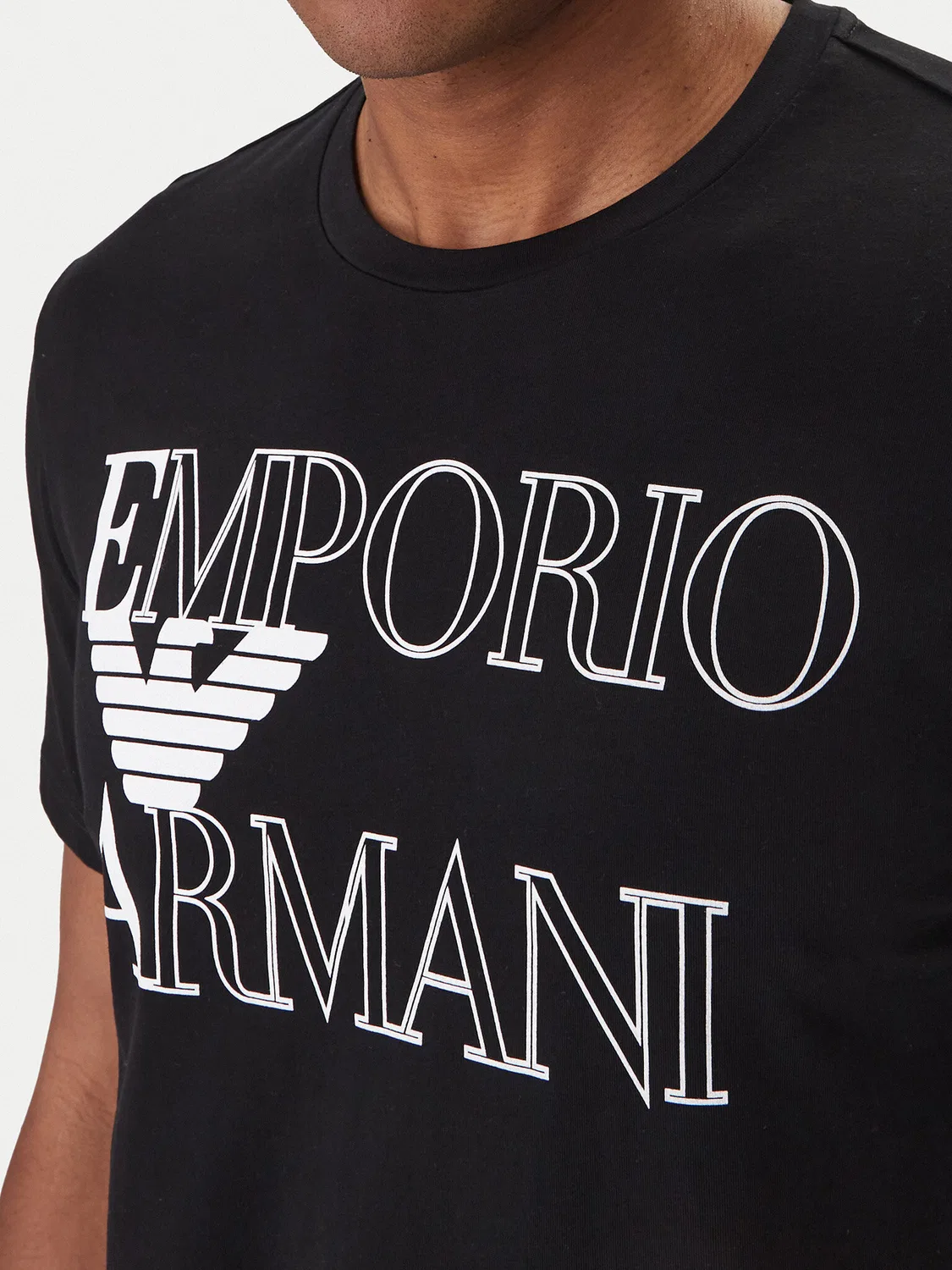Мужская футболка стандартного кроя Emporio Armani, черный — фото 4