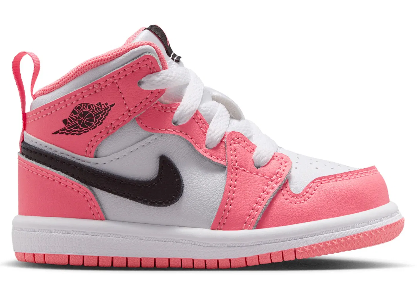Детские кроссовки Lifestyle с высоким берцем Jordan 1 Mid Jordan, Pink Gaze/White/Black