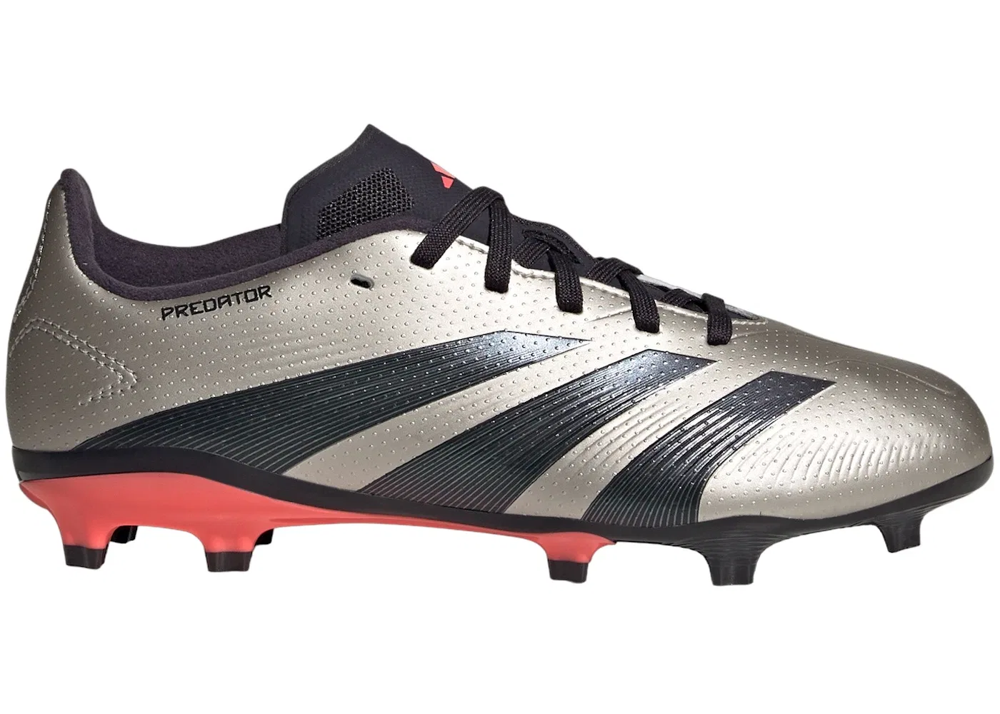 Детские бутсы Predator League FG Adidas, Platinum Metallic/Aurora Black/Turbo