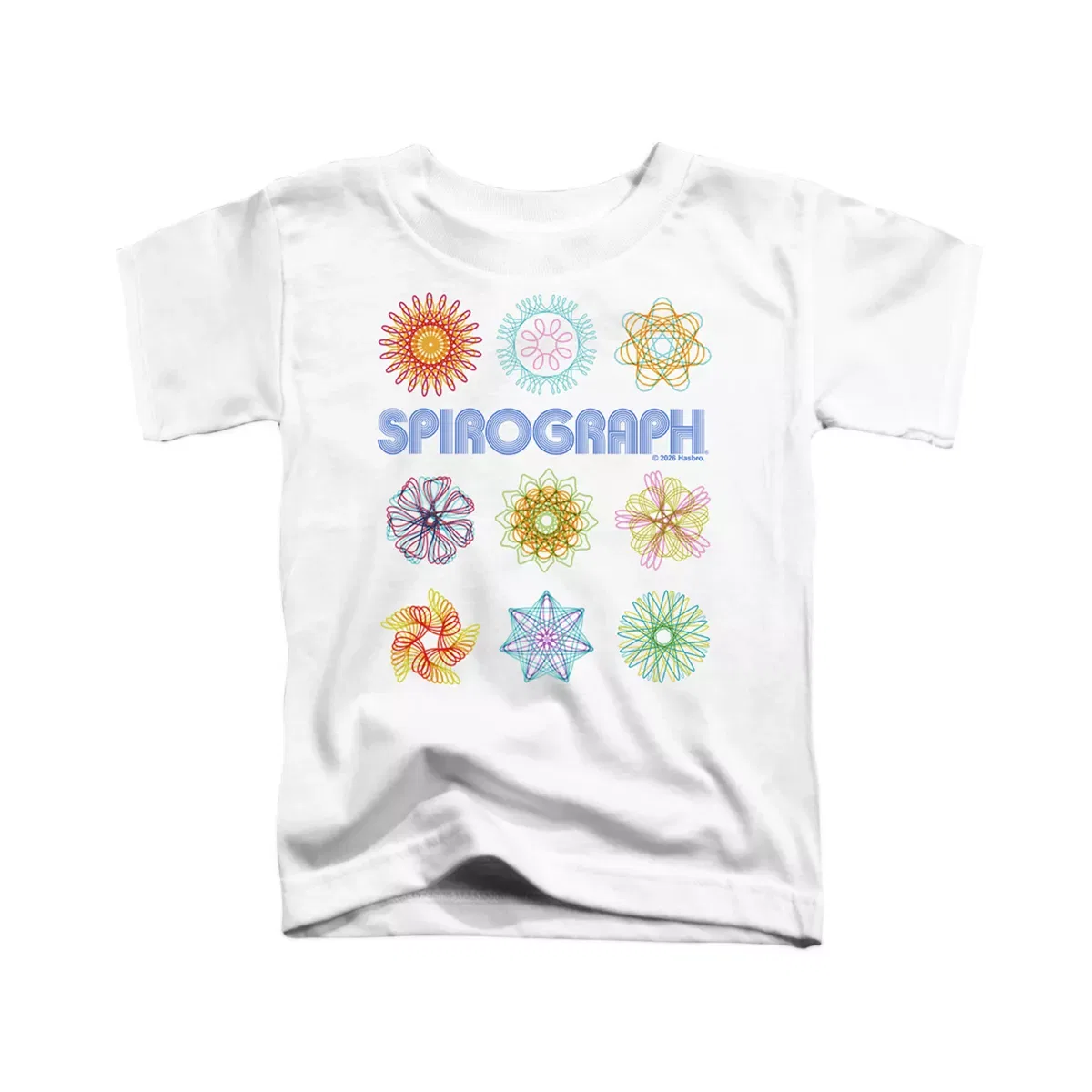 Детская футболка с принтом Spirograph Grid LOGOVISION, White — фото 2