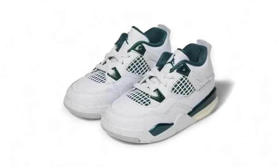 Детские кроссовки в ретро-стиле Air Jordan 4 Retro Oxidized Green Nike, Schwarz — фото 2