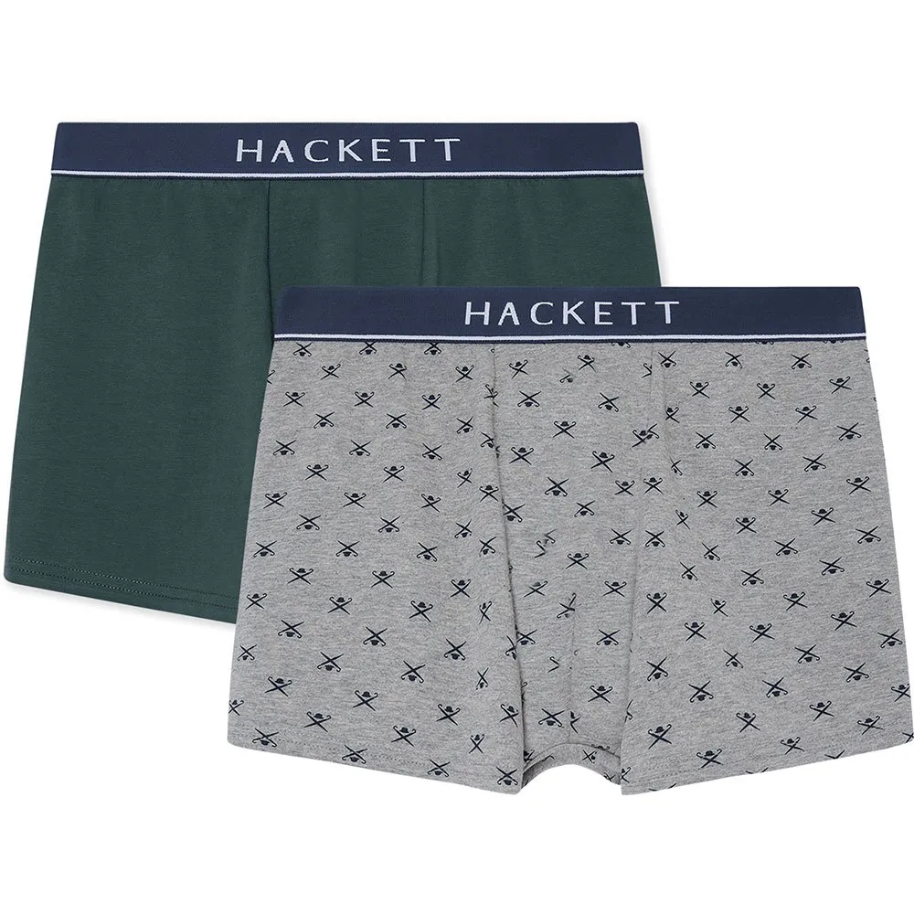 

Трусы-боксеры Hackett Icon 2 units, серый/зеленый