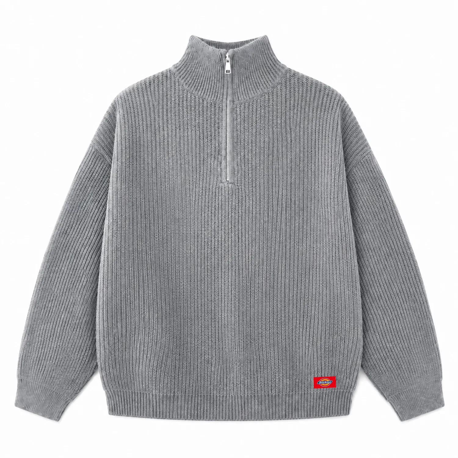 Детский свитер с воротником-стойкой Dickies, Серый