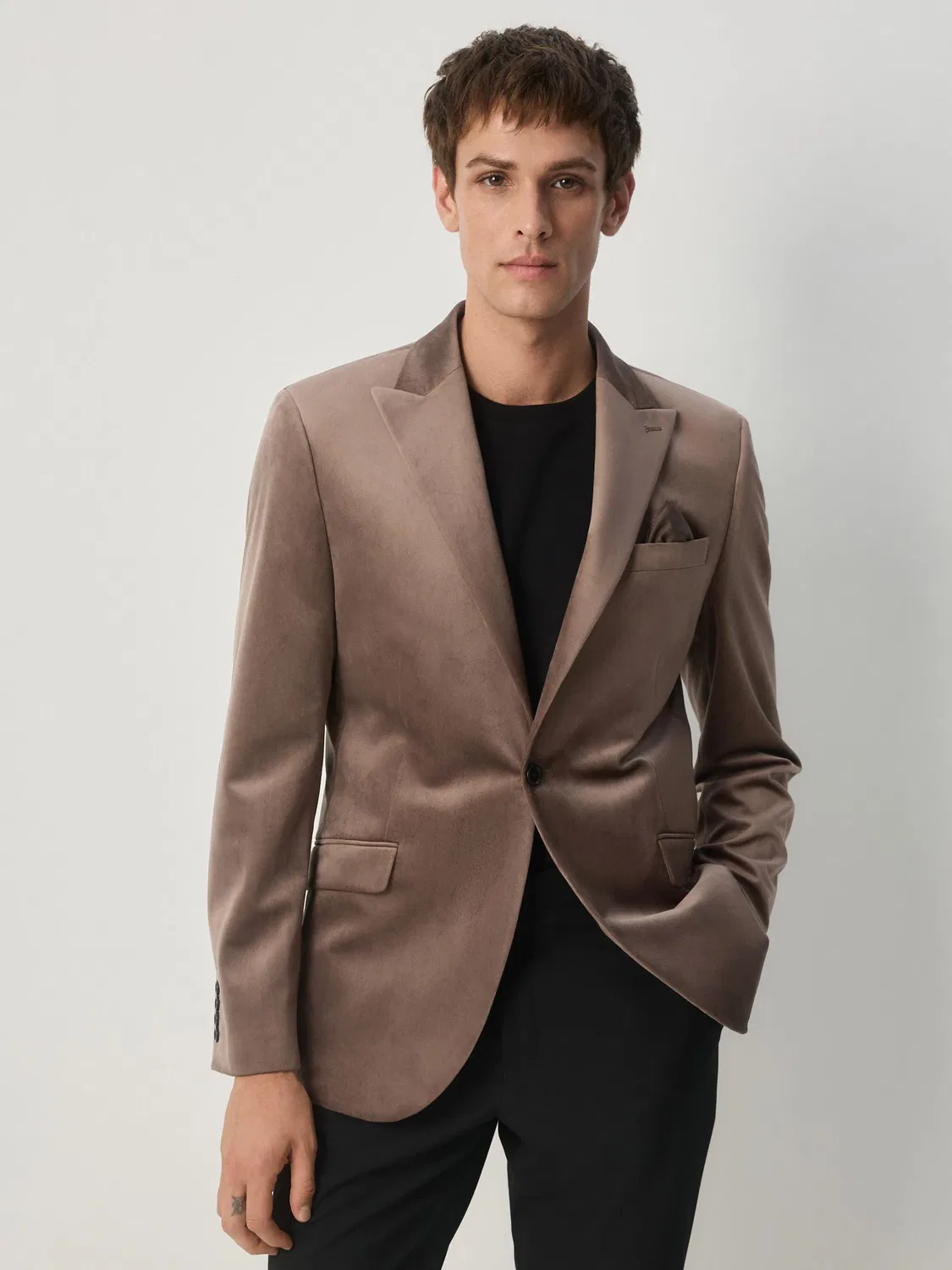 Пиджак из вельвета, Slim Fit, Taupe Next