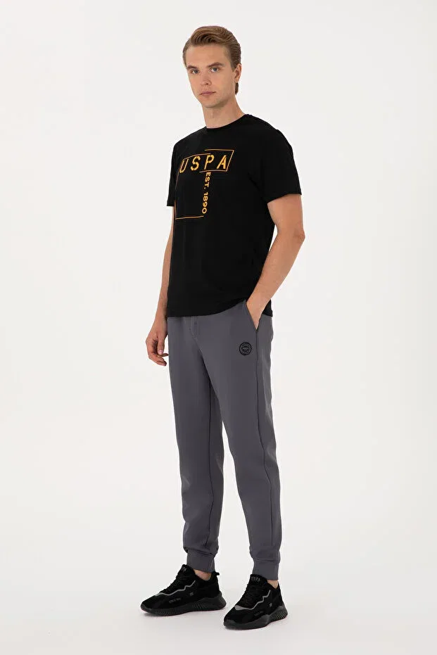 Мужские спортивные штаны с принтом U.S. Polo Assn., Anthracite — фото 3
