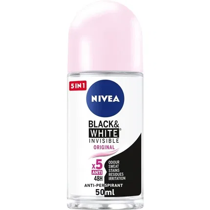 Дезодорант-ролик 50 мл Nivea Invisible for Black & White Women, White