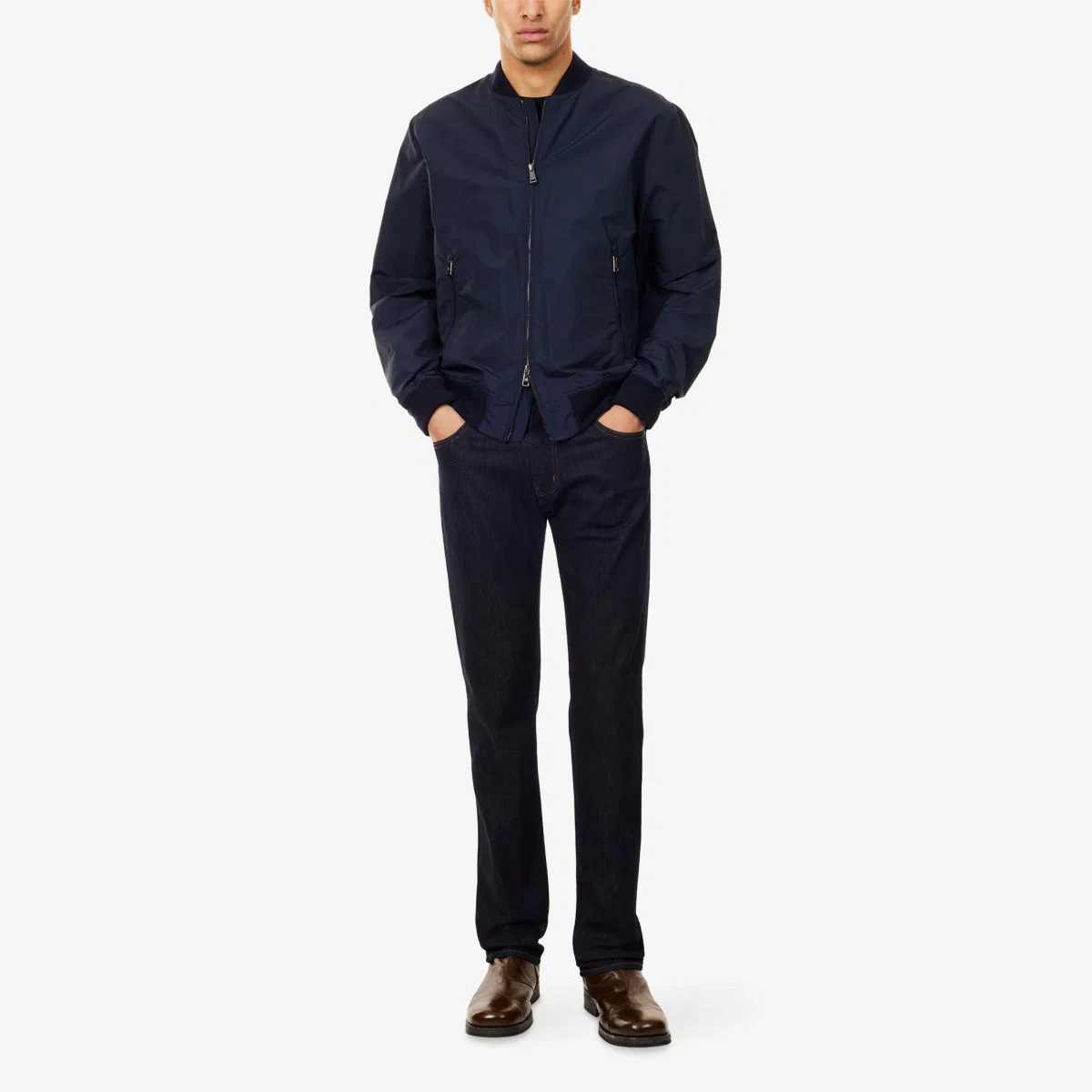 Джинсы J45 из эластичного денима стандартного кроя Emporio Armani, синий — фото 2