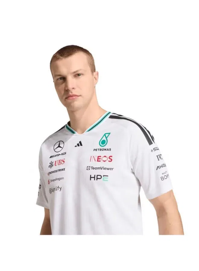 Джерси с принтом Mercedes - AMG Petronas Formula 1 Team Driver Adidas, белый — фото 3