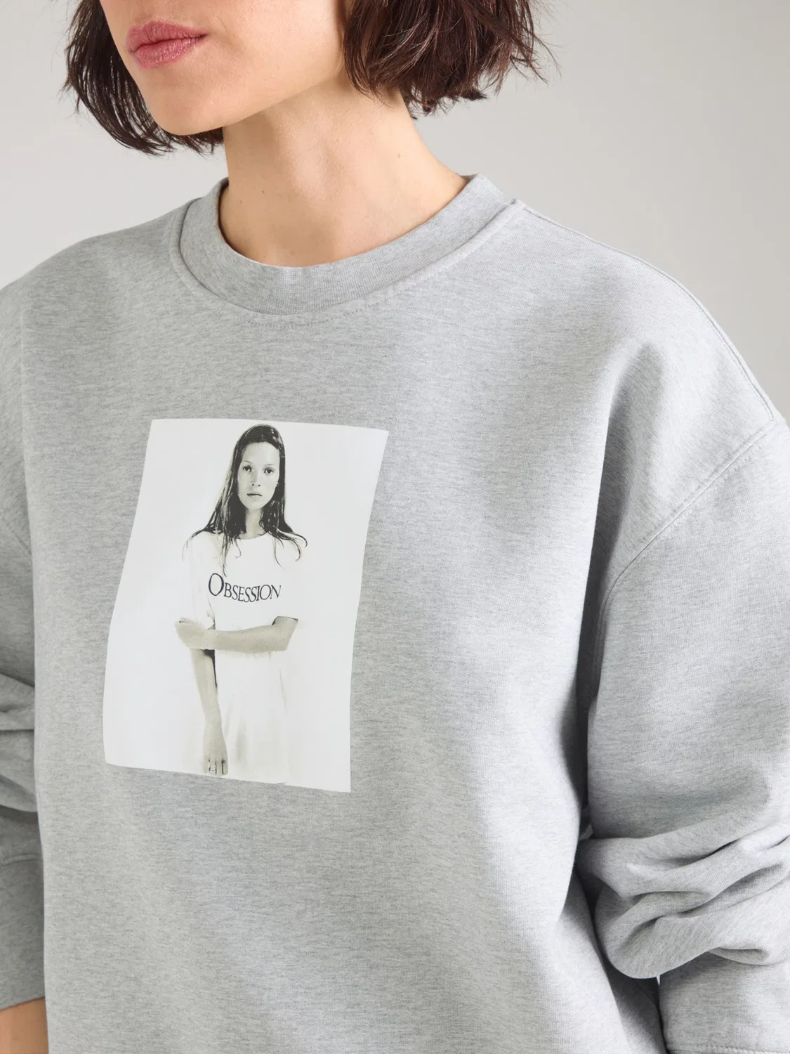 Толстовка Calvin Klein KATE OBSESSION BOYFRIEND, серый — фото 2