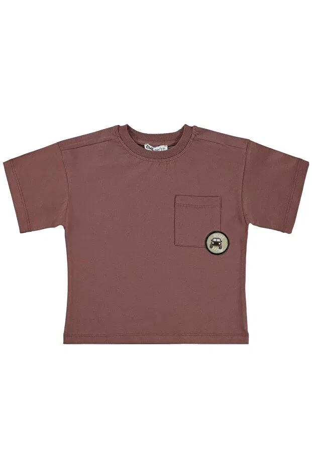 Детская футболка для мальчиков с принтом Front Pocket And Back Print Civil Boys, Light Brown