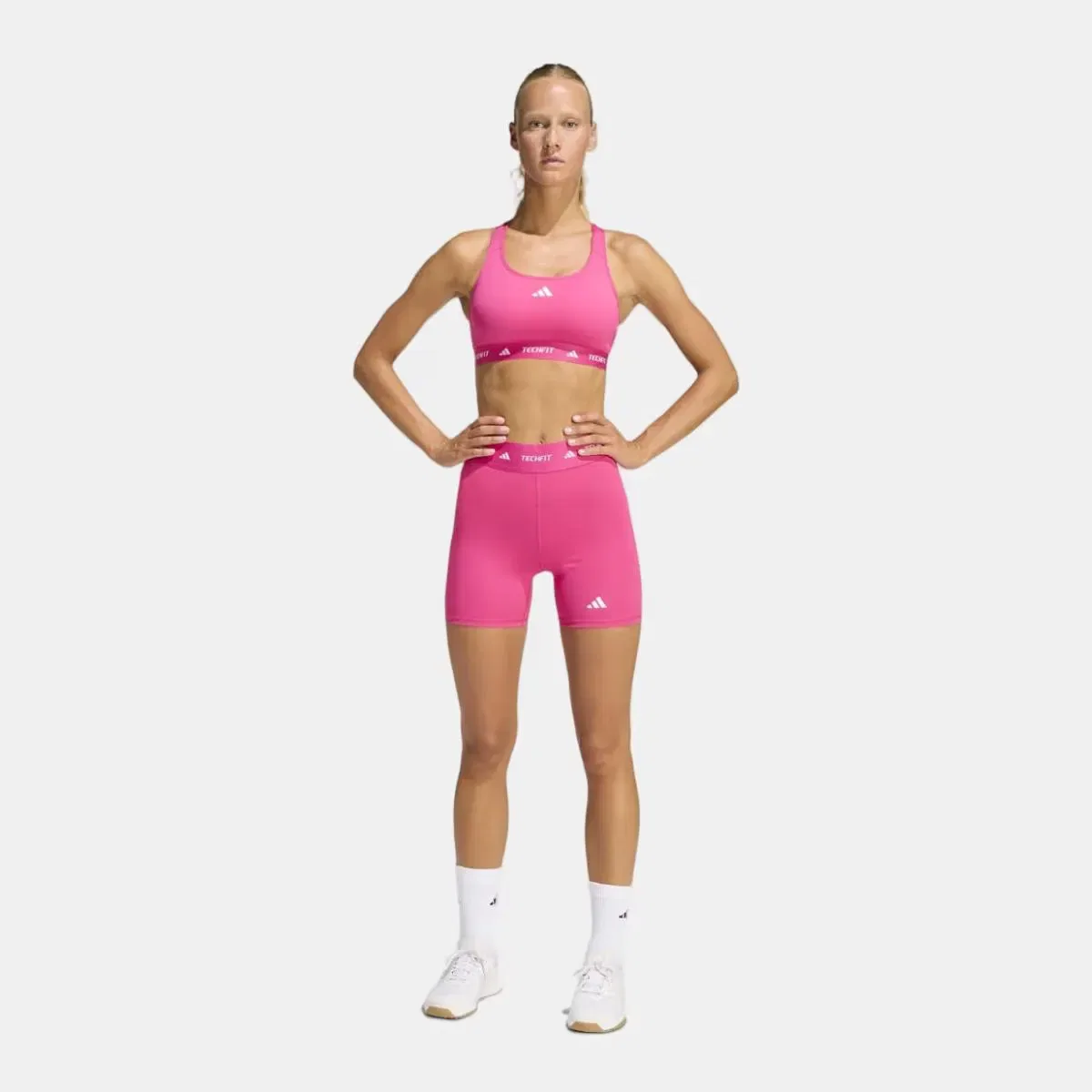 Женские компрессионные шорты TECHFIT adidas, Rosa — фото 4