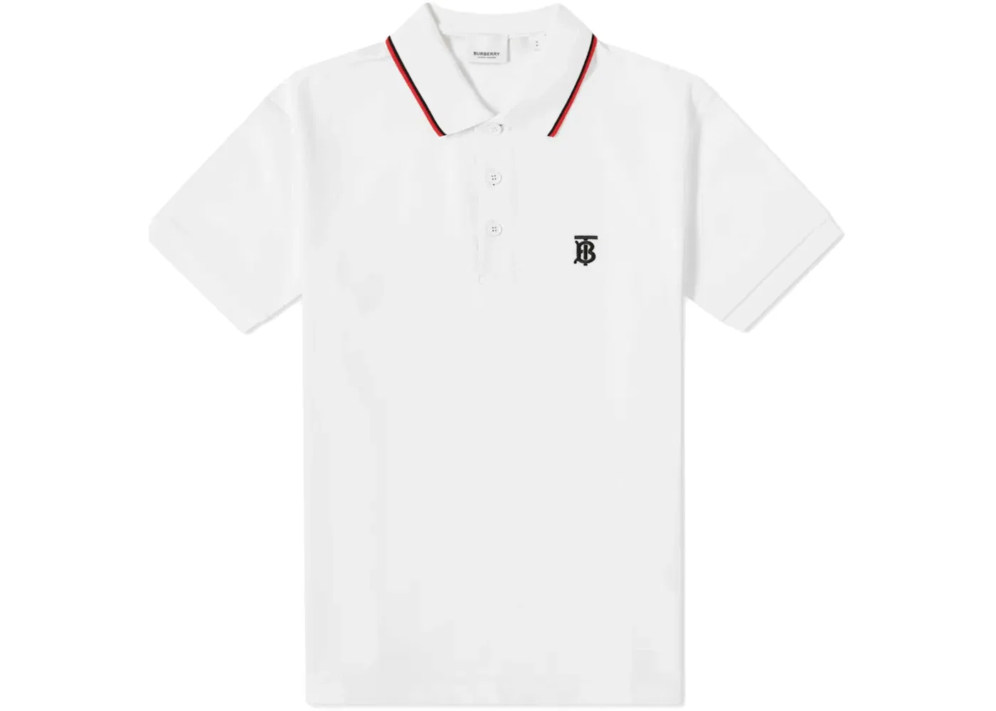 Мужское поло с вышивкой логотипа Burberry, White