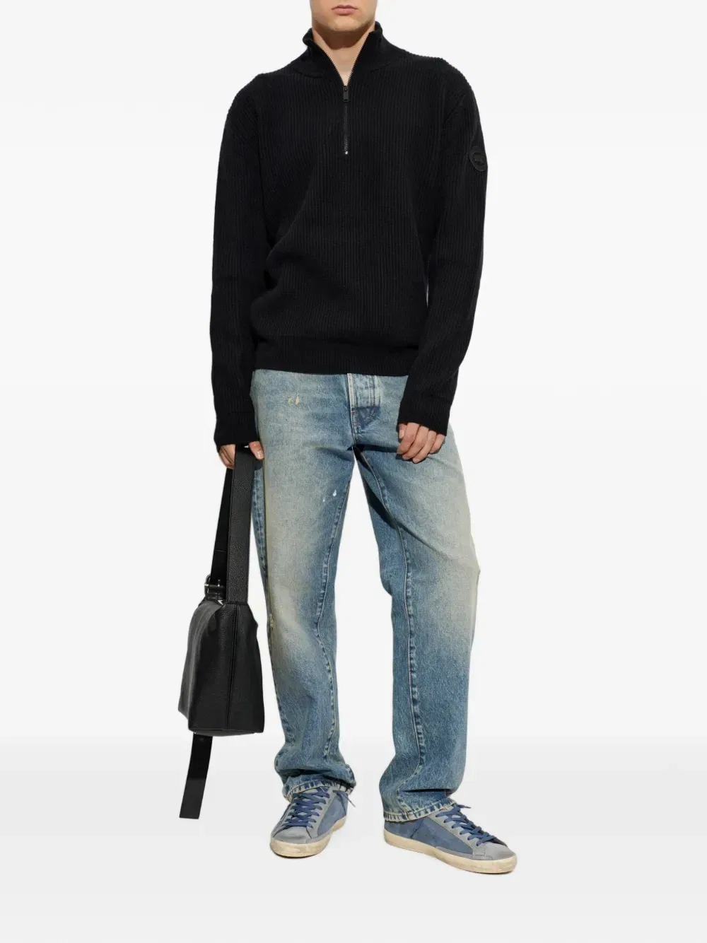 Свитер McKinne с застежкой-молнией и резинкой Canada Goose, черный — фото 2