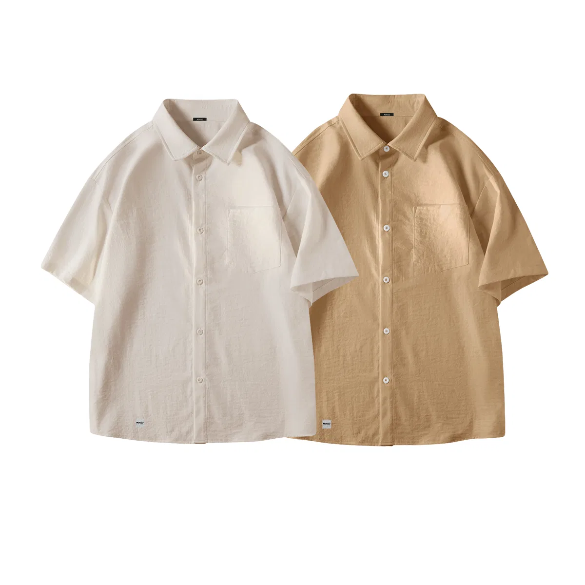 Детская рубашка поло с воротником-стойкой Ice Silk 2 Pack MINISO, Light Beige + Khaki