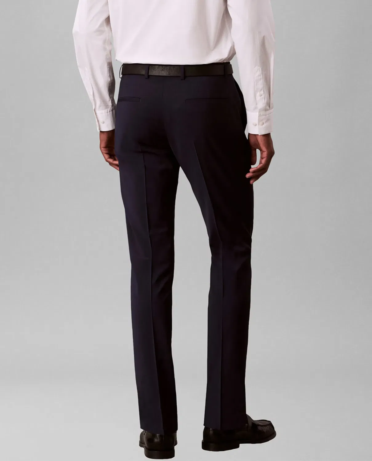 Мужские брюки костюмные slim из тропической шерсти Calvin Klein, Azul — фото 3