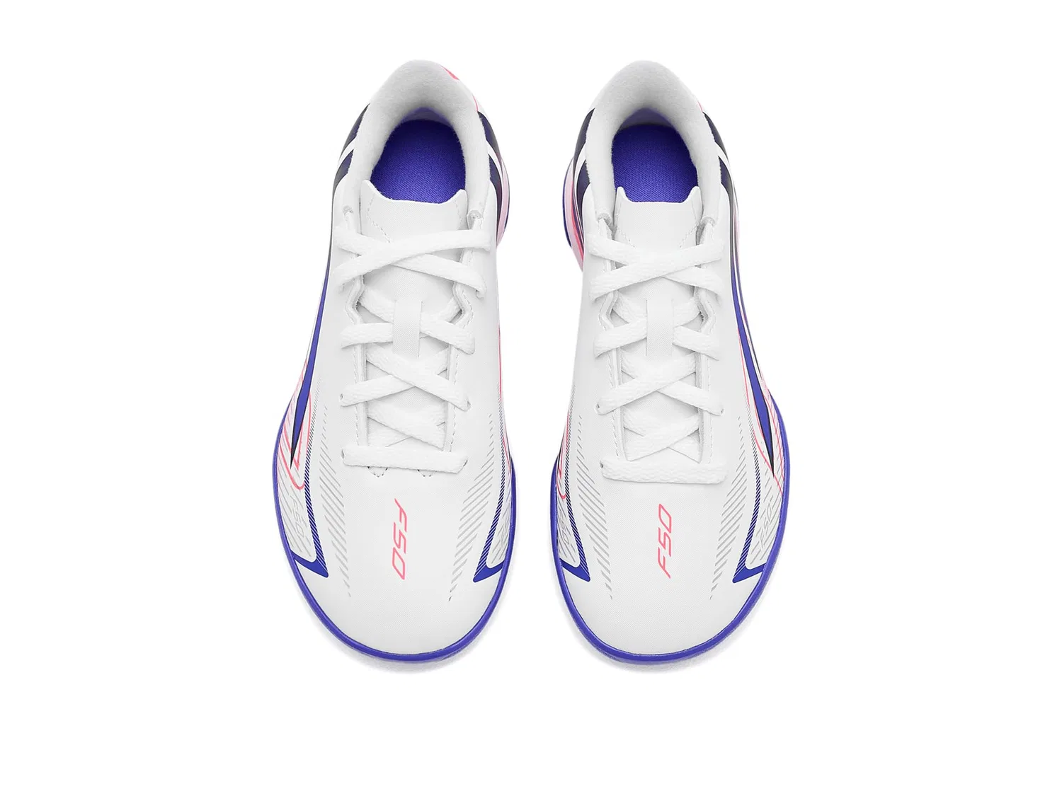Бутсы F50 Hyperfast Club Turf (для маленьких и больших детей) Adidas Kids, White/Solar Purple/Solar Turbo — фото 3