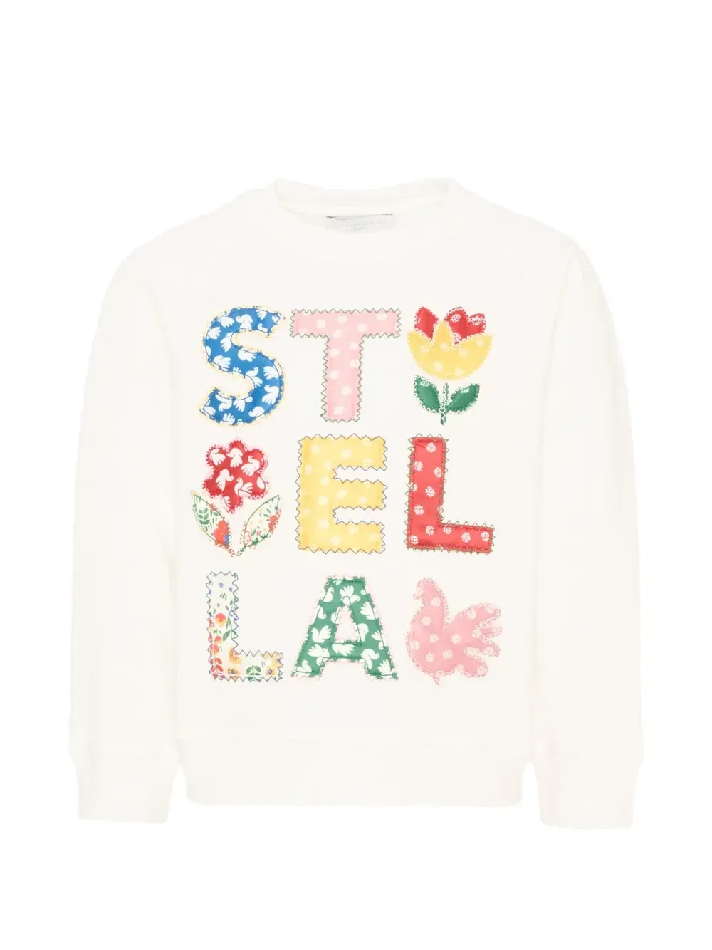 Свитер с логотипом-пэчворком Stella Mccartney Kids, белый