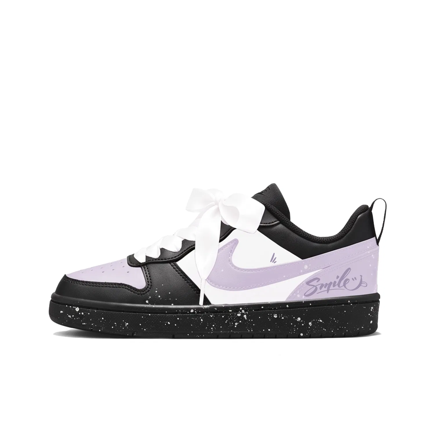 Детские кроссовки для скейтбординга с ручной росписью Court Borough, Nike, Black — фото 3