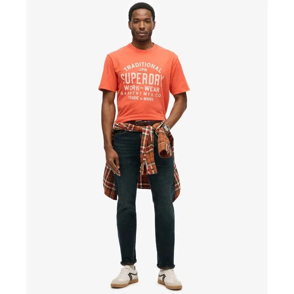 Мужская футболка с принтом Machined Goods Workwear Superdry, Orange — фото 3