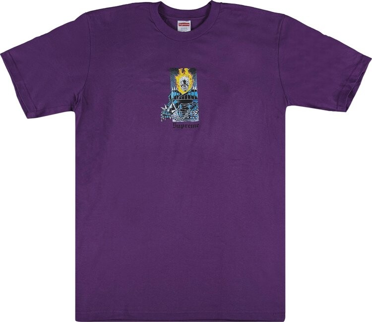 Футболка Supreme Ghost Rider T-Shirt 'Purple', фиолетовый — фото 2