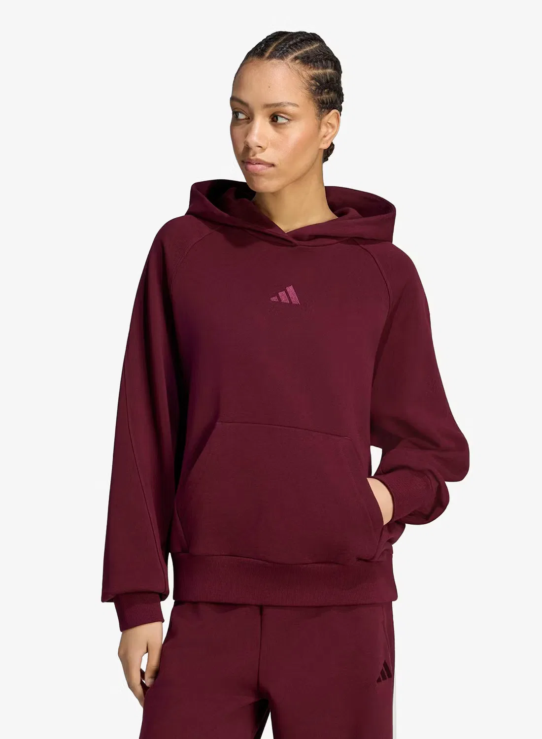 Худи с логотипом Small Logo Adidas, бордовый