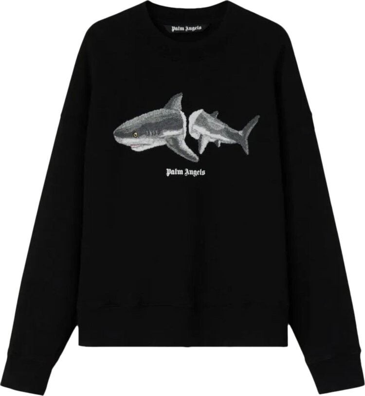 

Толстовка Palm Angels Shark Crew 'Black', черный