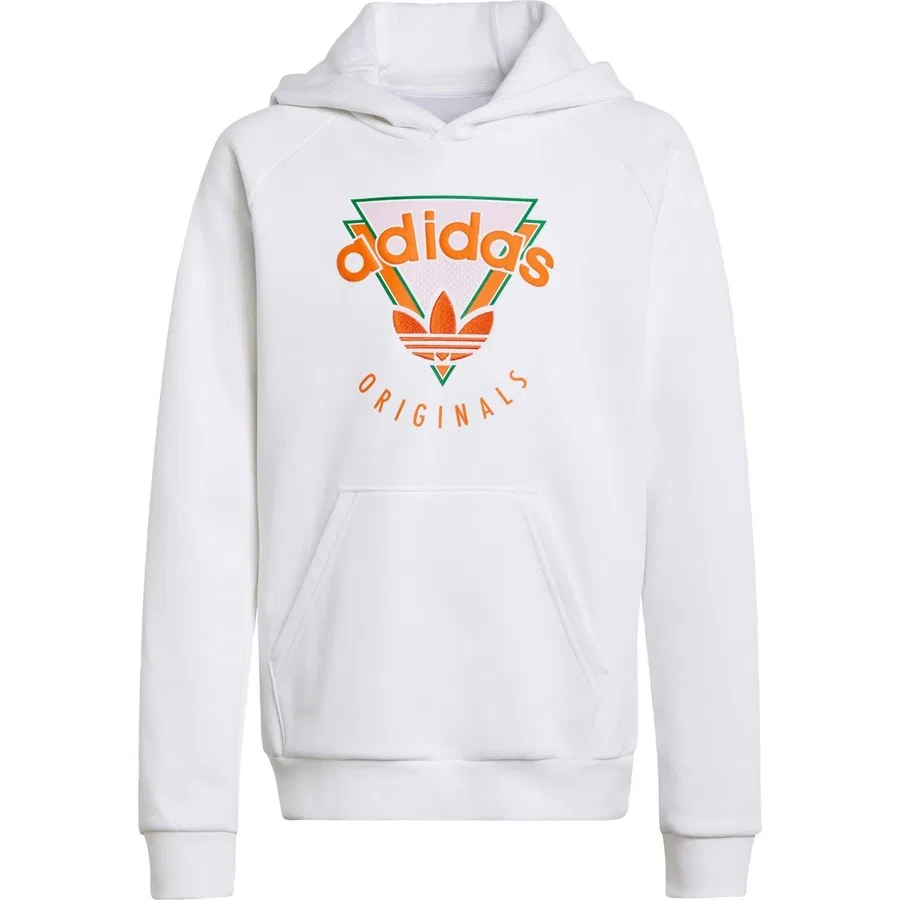 Детский худи с капюшоном из флиса Originals JC5863 adidas, Белый — фото 3