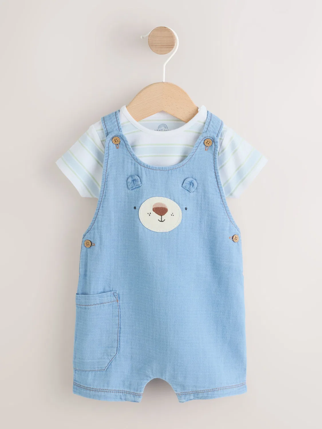 Комбинезон и боди для малышей, с рисунком Blue Bear Next, синий